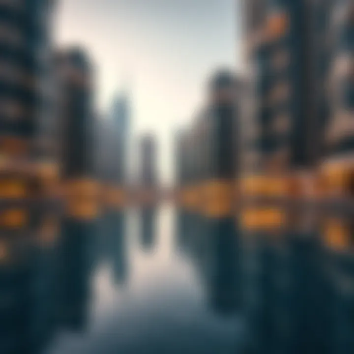 High-Rise Reflections in الخليج التجاري Luxurious high-rise buildings reflecting in the water of الخليج التجاري