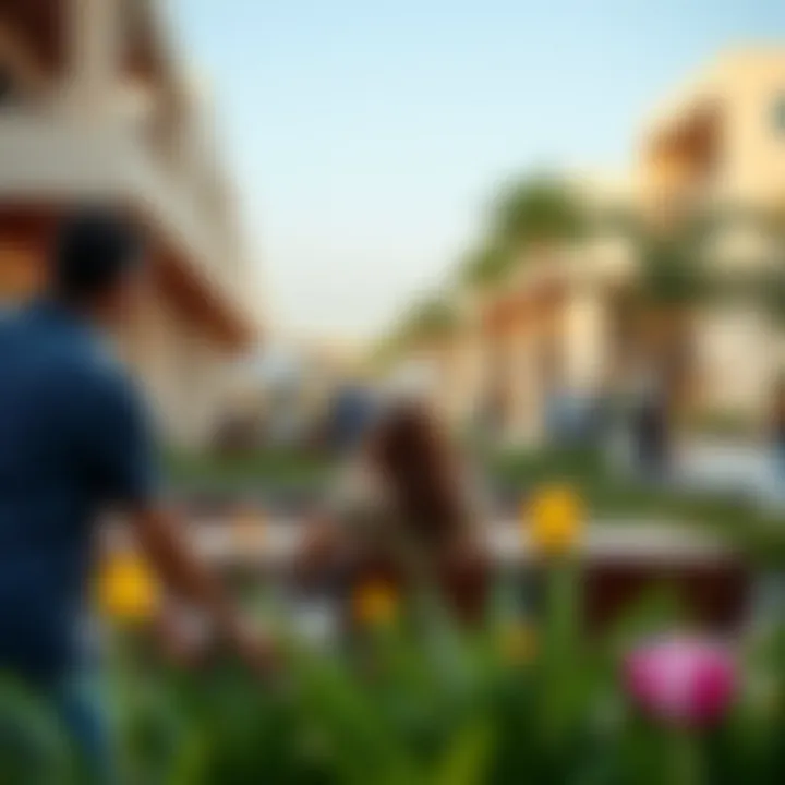 Community Life at The Cove Vibrant community life at The Cove, with residents enjoying outdoor spaces