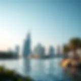 Stunning skyline view of The Cove, showcasing its modern architecture