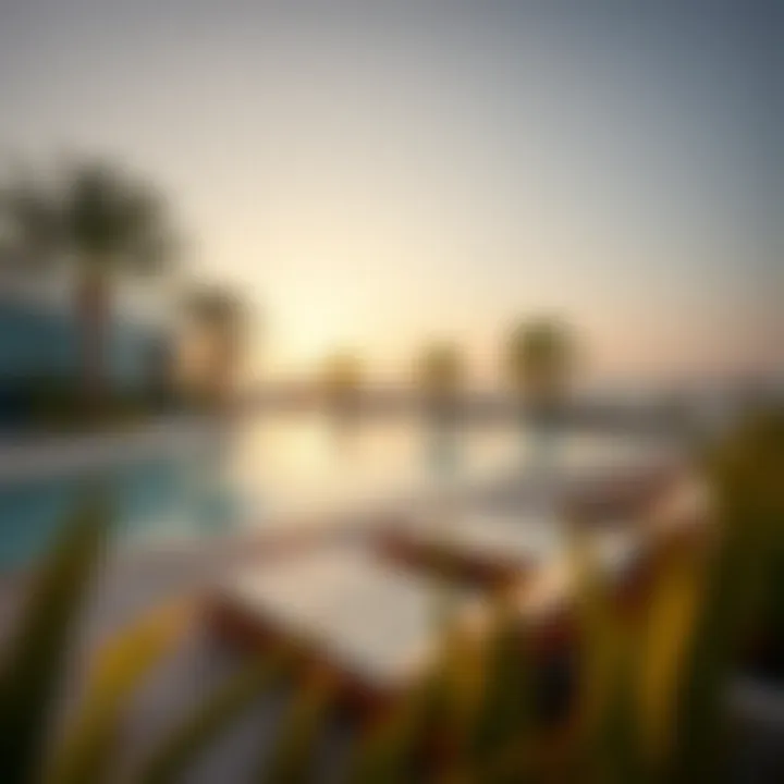 Relaxation at the Poolside Oasis Serene poolside area at فندق لامير دبي offering relaxation
