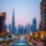 Stunning skyline of Dubai showcasing freehold properties