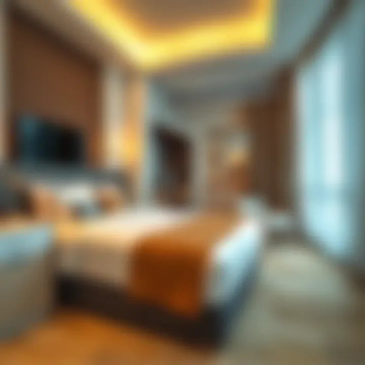 A budget hotel room in Dubai highlighting affordability