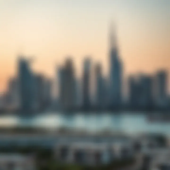 Overview of Dubai's skyline with various hotel options