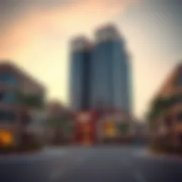 A stunning view of a RAK building showcasing its modern architectural design.