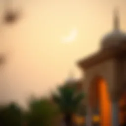 Crescent moon symbolizing the beginning of Ramadan