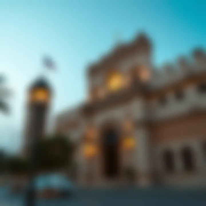 Historical Landmark in Wasl District Close-up of a historical landmark in Wasl District reflecting the heritage of Dubai.